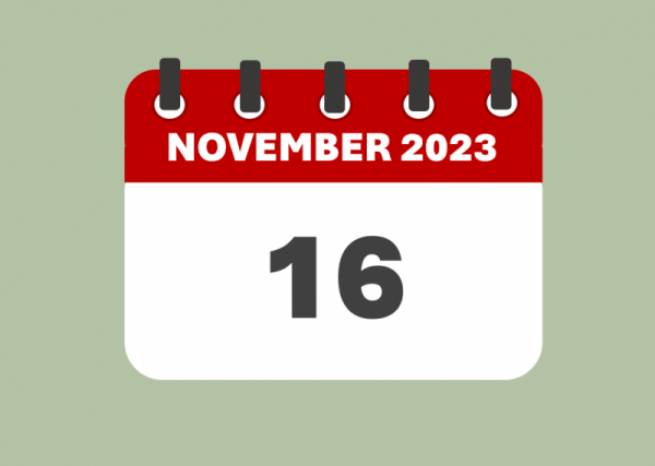 Calendar image 16 November 2023